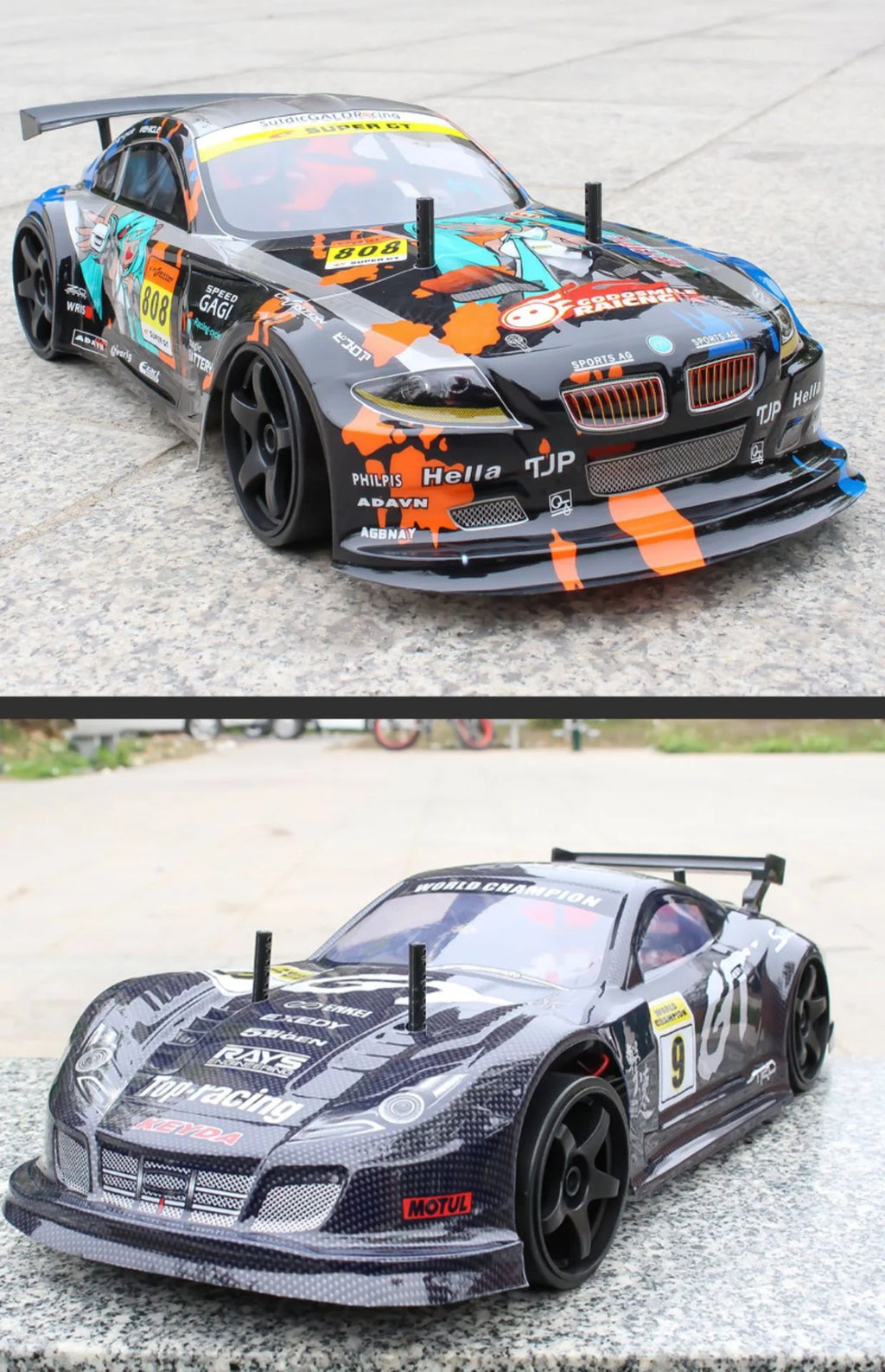 1:10 Scale 4WD Electric Remote Control Racing Car with 2 Batteries X14622