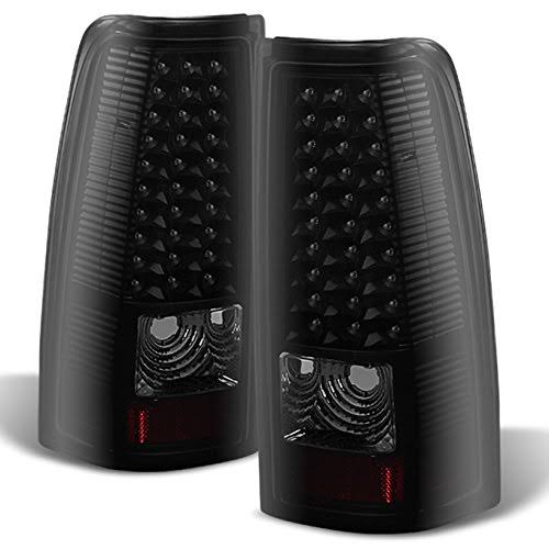 Black Smoked LED Tail Lights Pair A70704