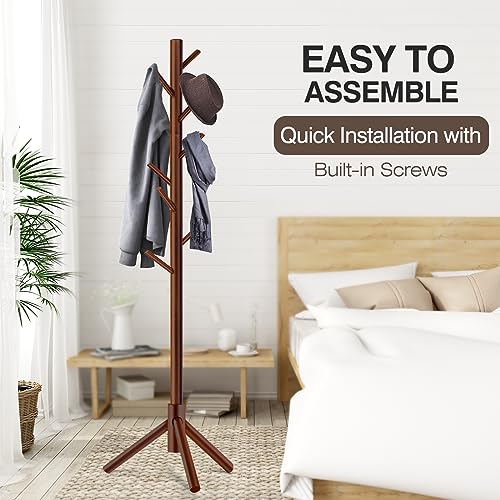 Freestanding Coat Rack with 8 Hooks X804