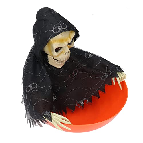 Animated Skeleton Candy Bowl with Light Up Eyes and Sound V203