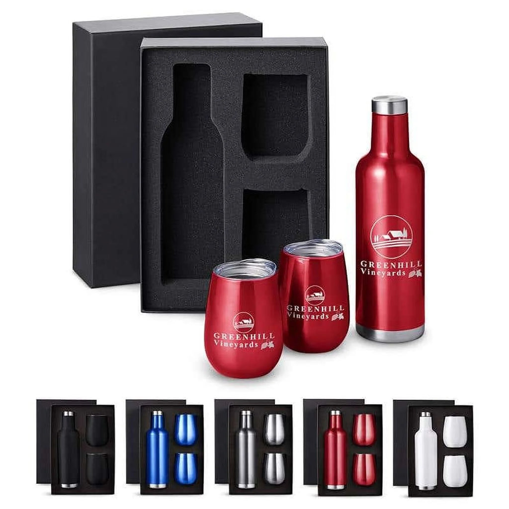Set of 60 Stainless Steel Vacuum Insulated Wine Bottle with Lid J945
