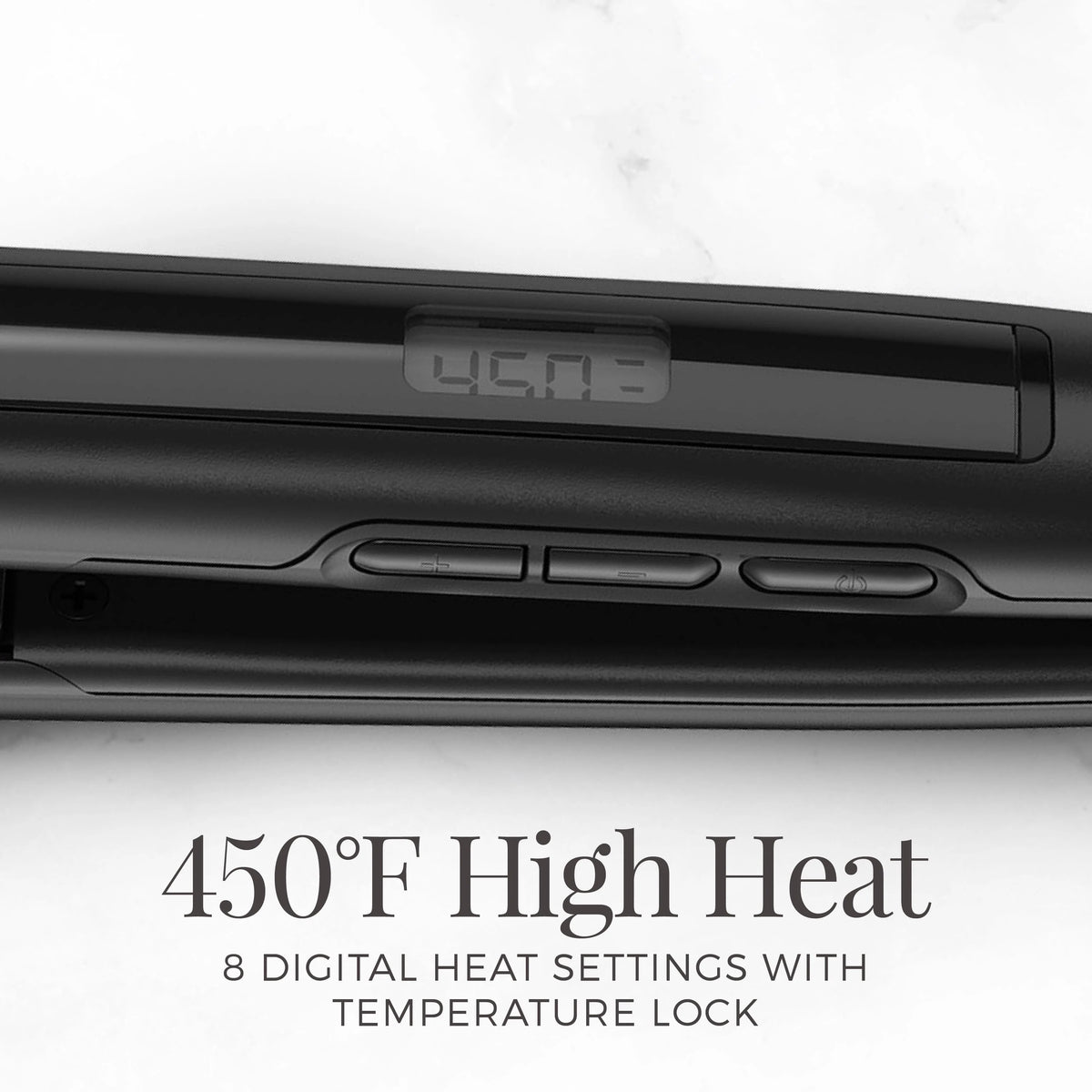 Black 1 3/4 Titanium Flat Iron Hair Straightener A217252