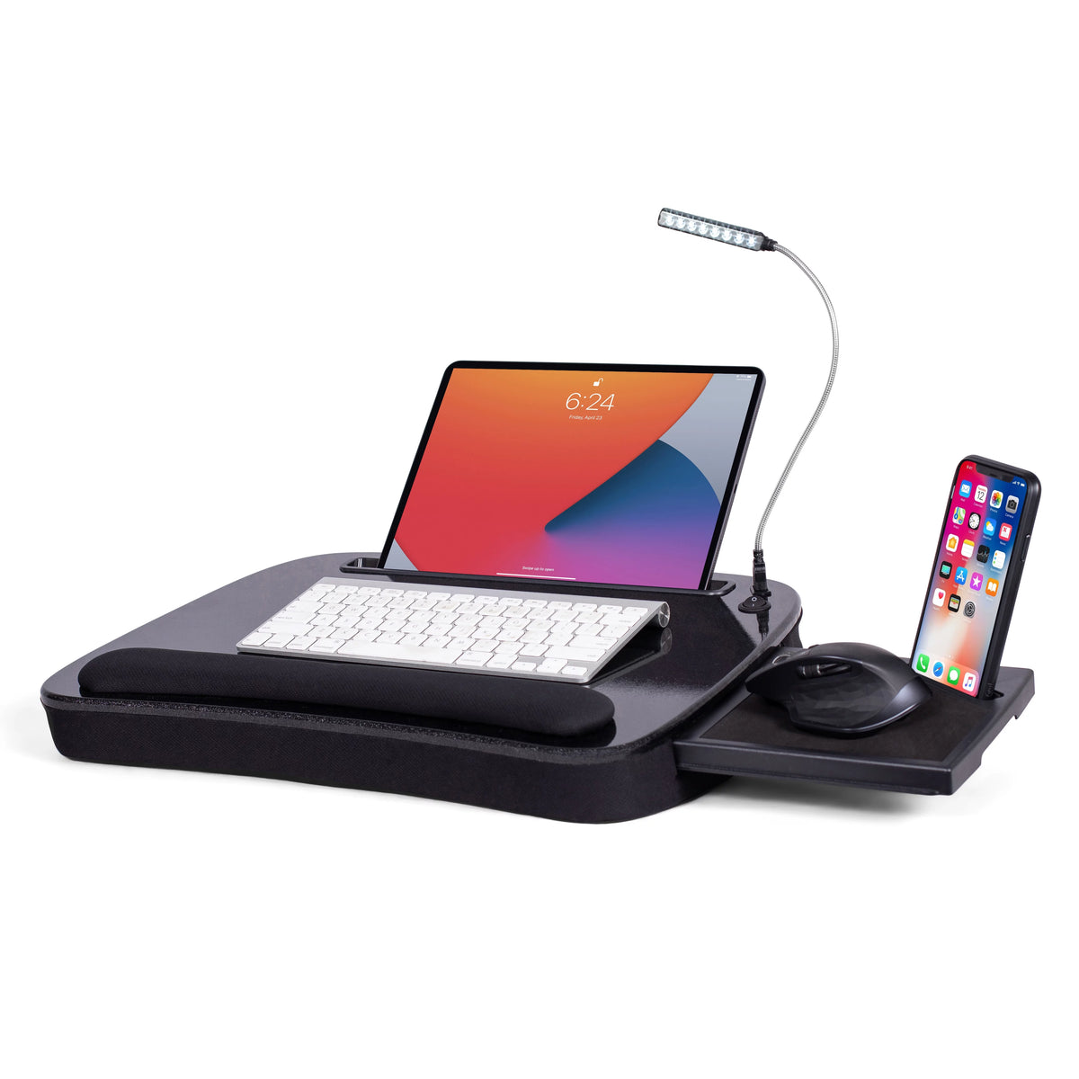 Memory Foam Lap Desk with USB Light and Mouse Pad T217081