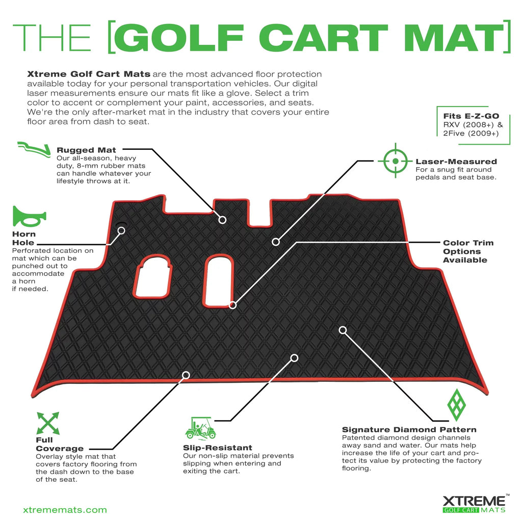 Black Golf Cart Floor Liner Mat P26767