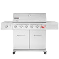 Stainless Steel 6-Burner Gas Grill with Side Burner E4891
