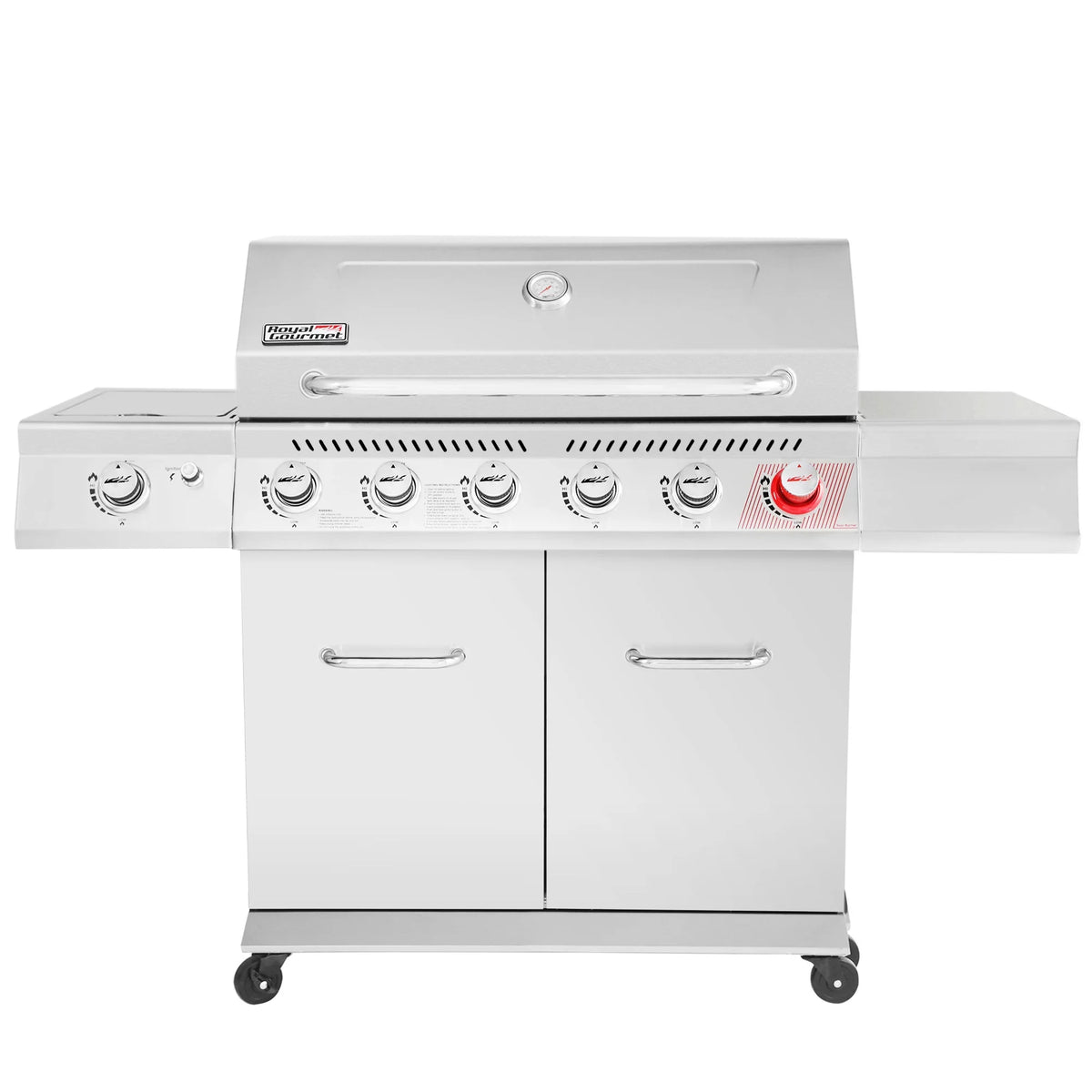 Stainless Steel 6-Burner Gas Grill with Side Burner E4891
