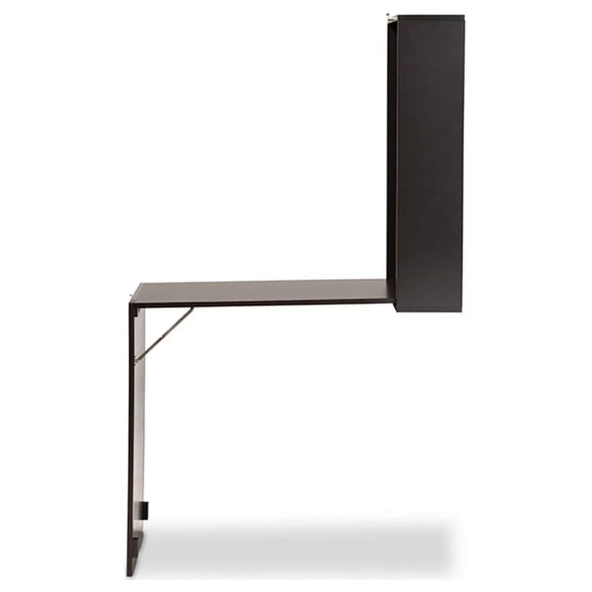 Dark Brown Wood Wall-Mounted Folding Desk X514