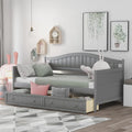 Gray Wood Daybed with Storage Drawers F603295