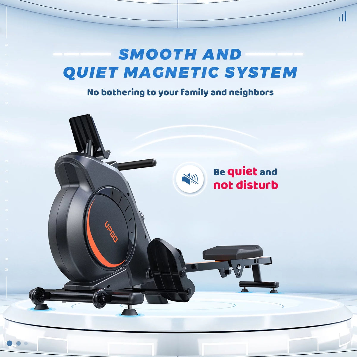 Magnetic Rowing Machine 350lbs Weight Capacity 8 Level Resistance V5226