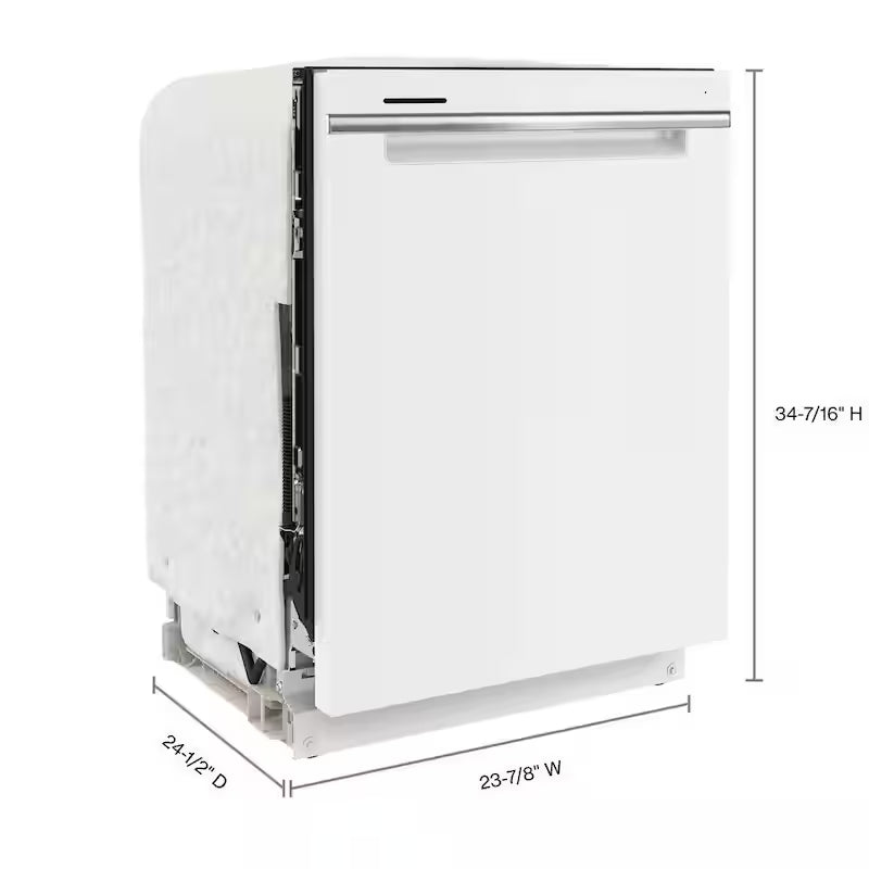 White Built-In Dishwasher with Third Level Rack D682605