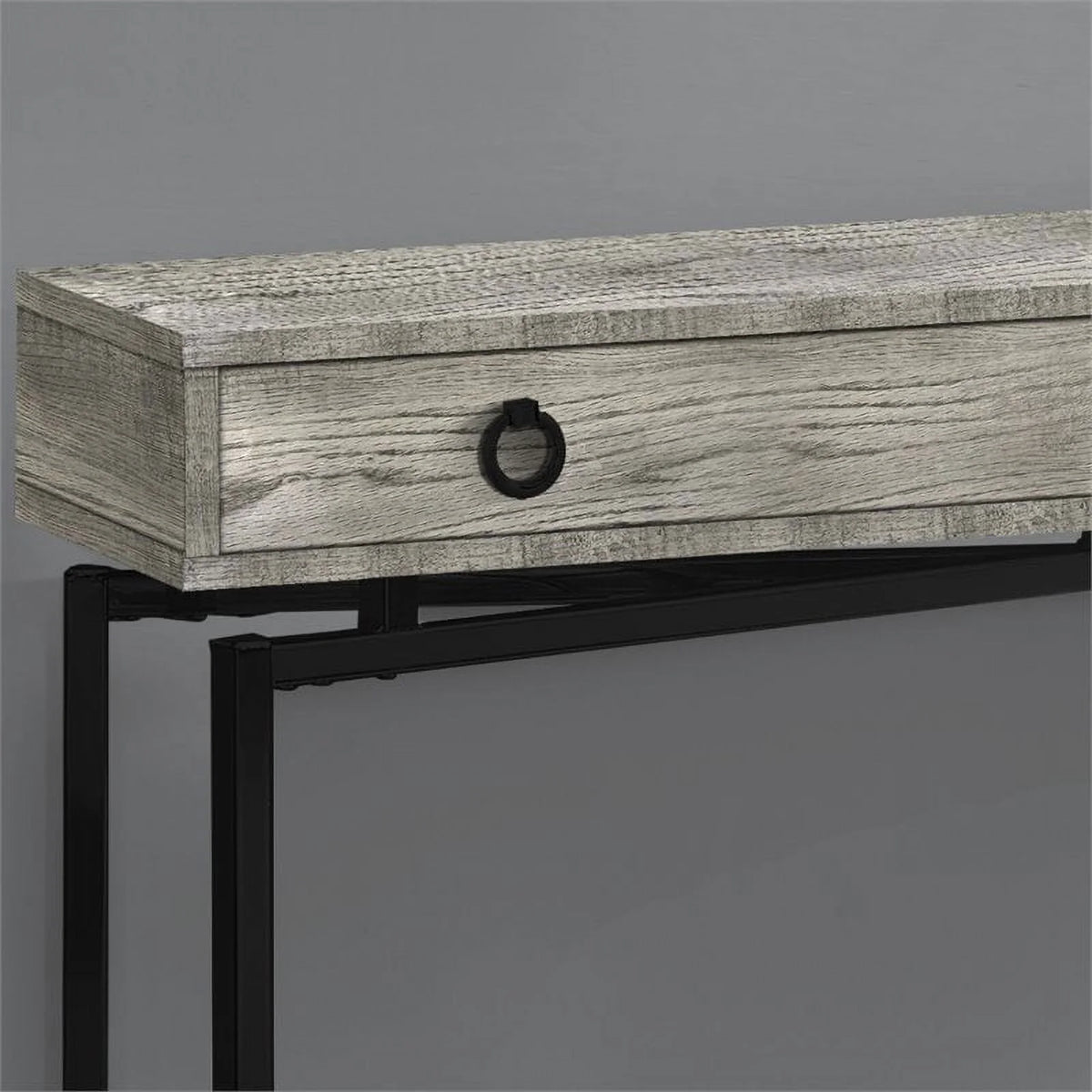42" Mid Century Modern Wood Top Console Table O4673