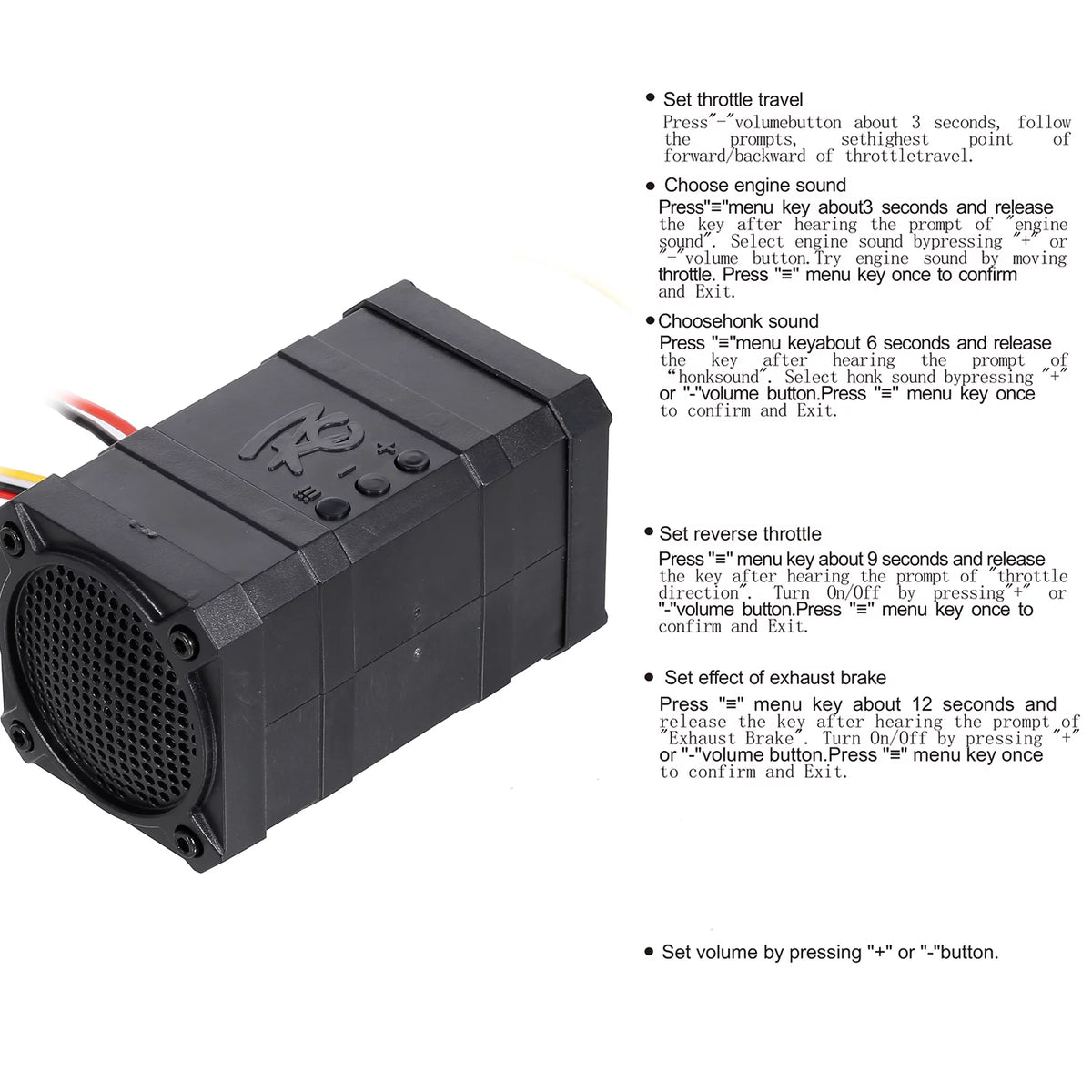 RC Car Engine Sound Simulator Dual Channel E83216