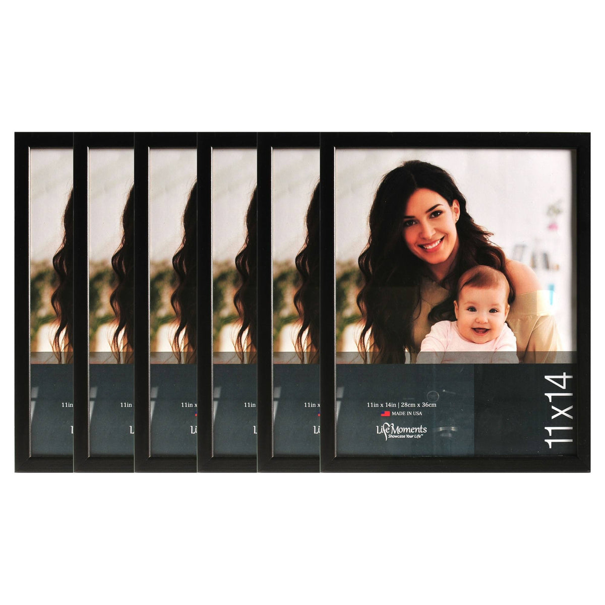 Black Wood Frames Pack of 6 G2063