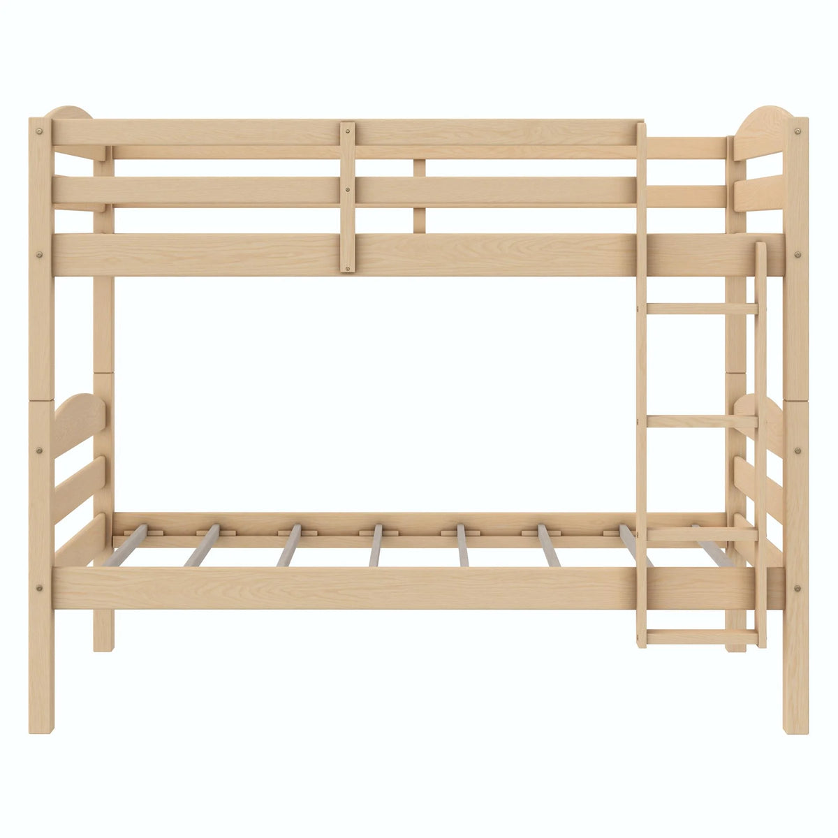 White Solid Wood Twin-over-Twin Convertible Bunk Bed G3640