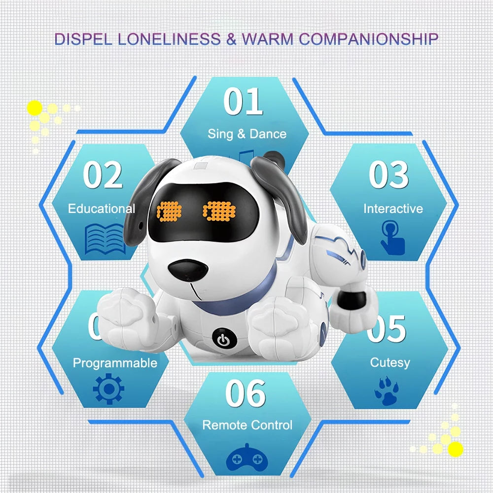 Remote Control Robotic Dog Toy with Light and Sound U439665