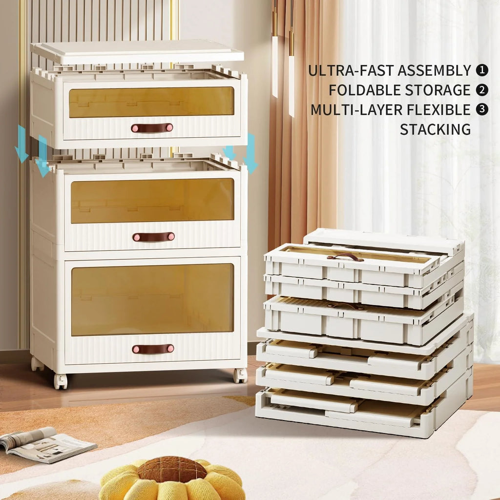 White 5 Drawer Plastic Dresser V318172