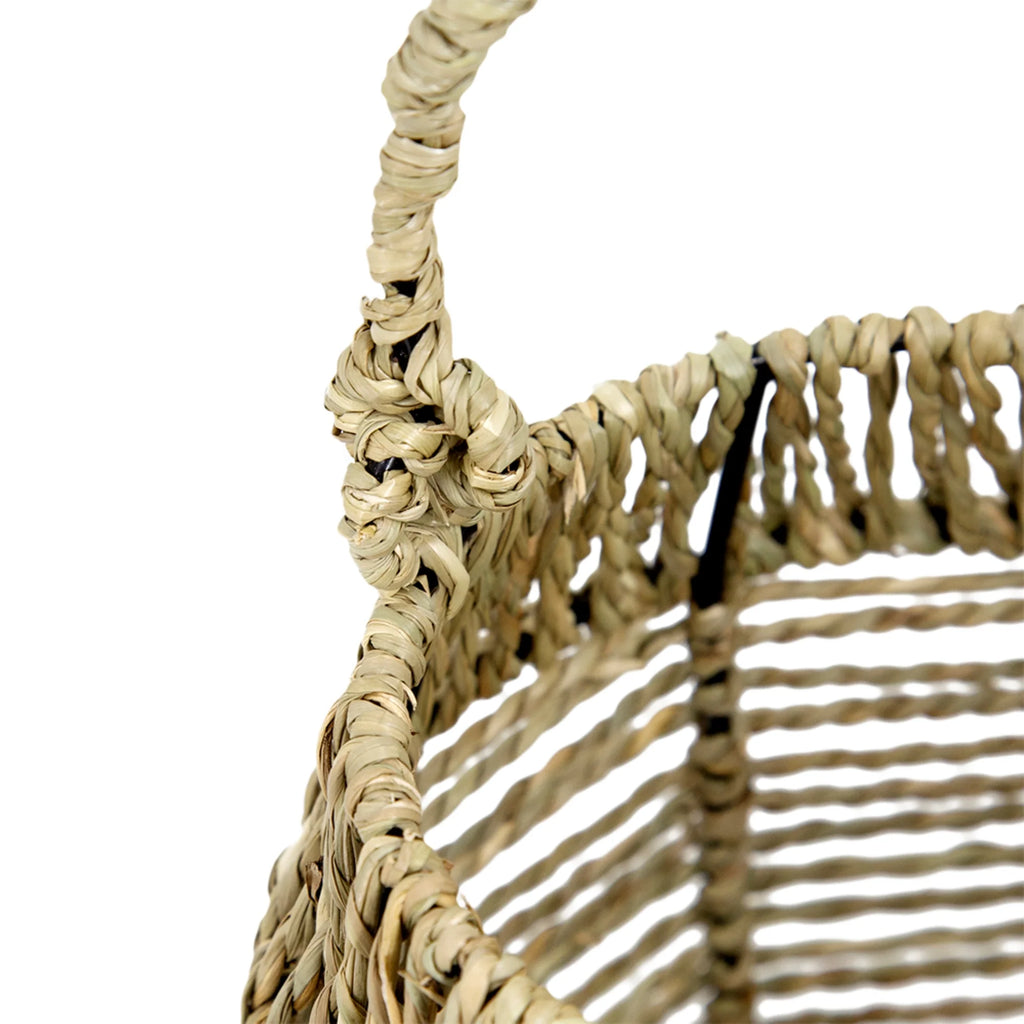 Seagrass Rope Wrapped Candle Lantern R866784