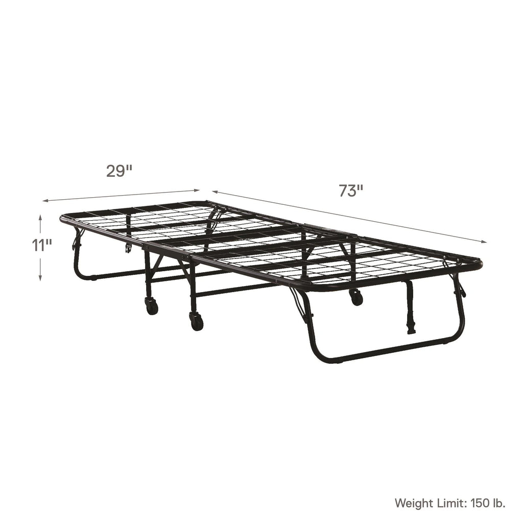 Folding Rollaway Guest Bed with 5 Inch Mattress, Twin Y53672