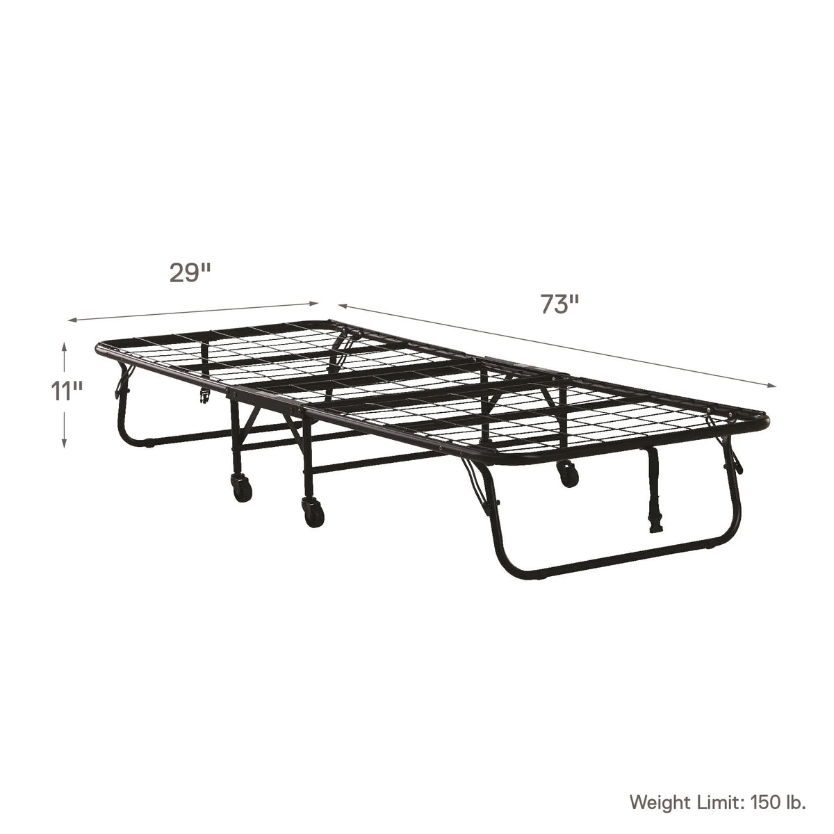 Folding Rollaway Guest Bed with 5 Inch Mattress, Twin Y53672