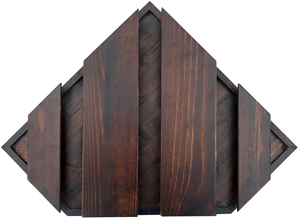 Rustic Wood Corner Floating Shelves Wine Rack 2 Pack F6835