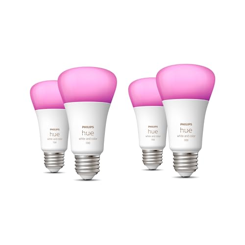 75W A19 White and Color Ambiance LED Smart Bulb Pack of 4 L914