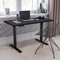 Electric Height Adjustable Standing Desk 48" Wide 24" Deep Black W9688