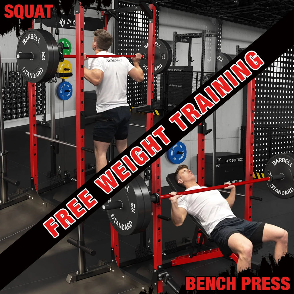 1200LBS Capacity Power Rack with LAT Pulldown System S837077