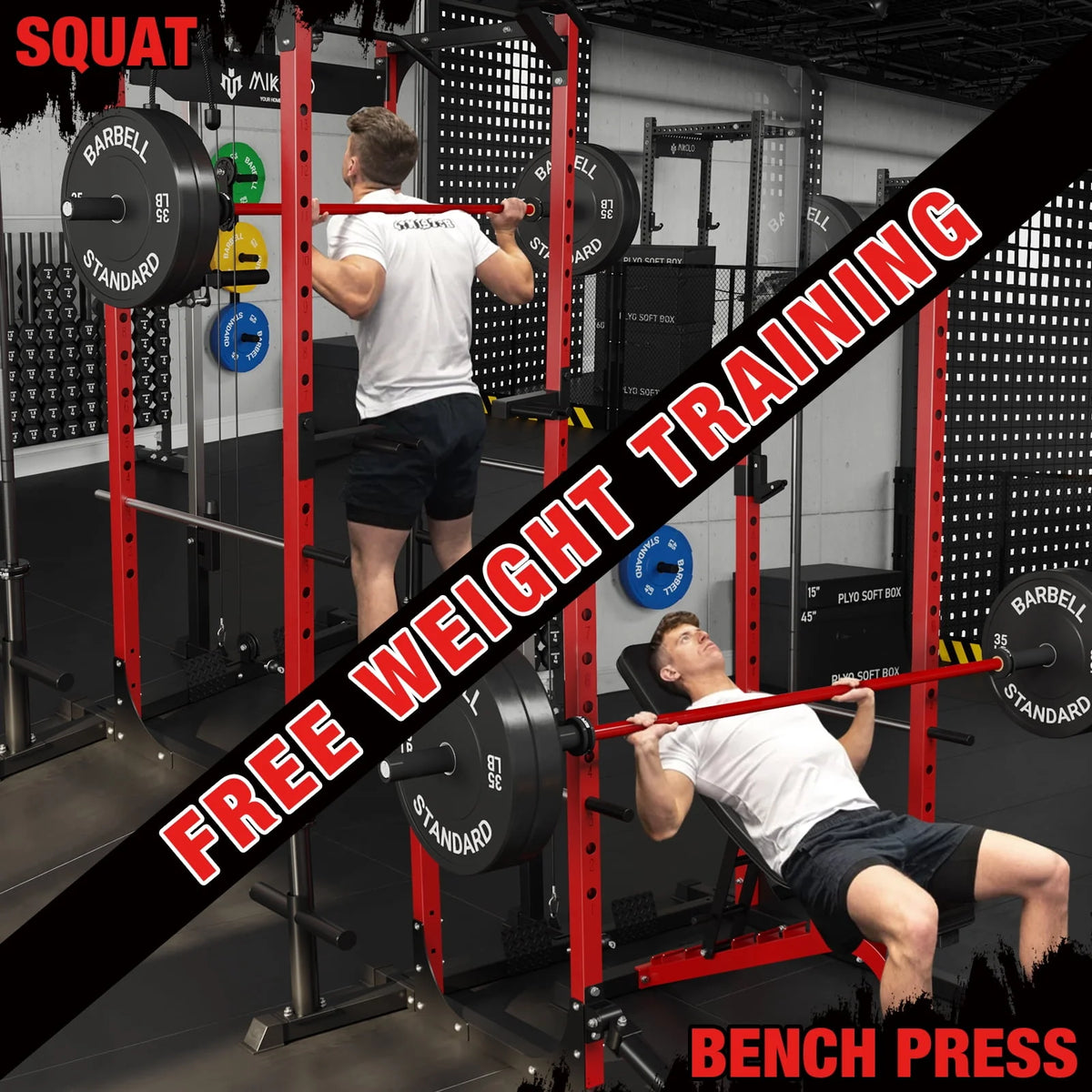 1200LBS Capacity Power Rack with LAT Pulldown System S837077
