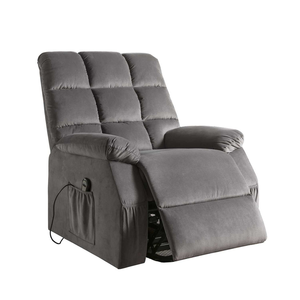 Gray Velvet Power Lift Recliner A976993