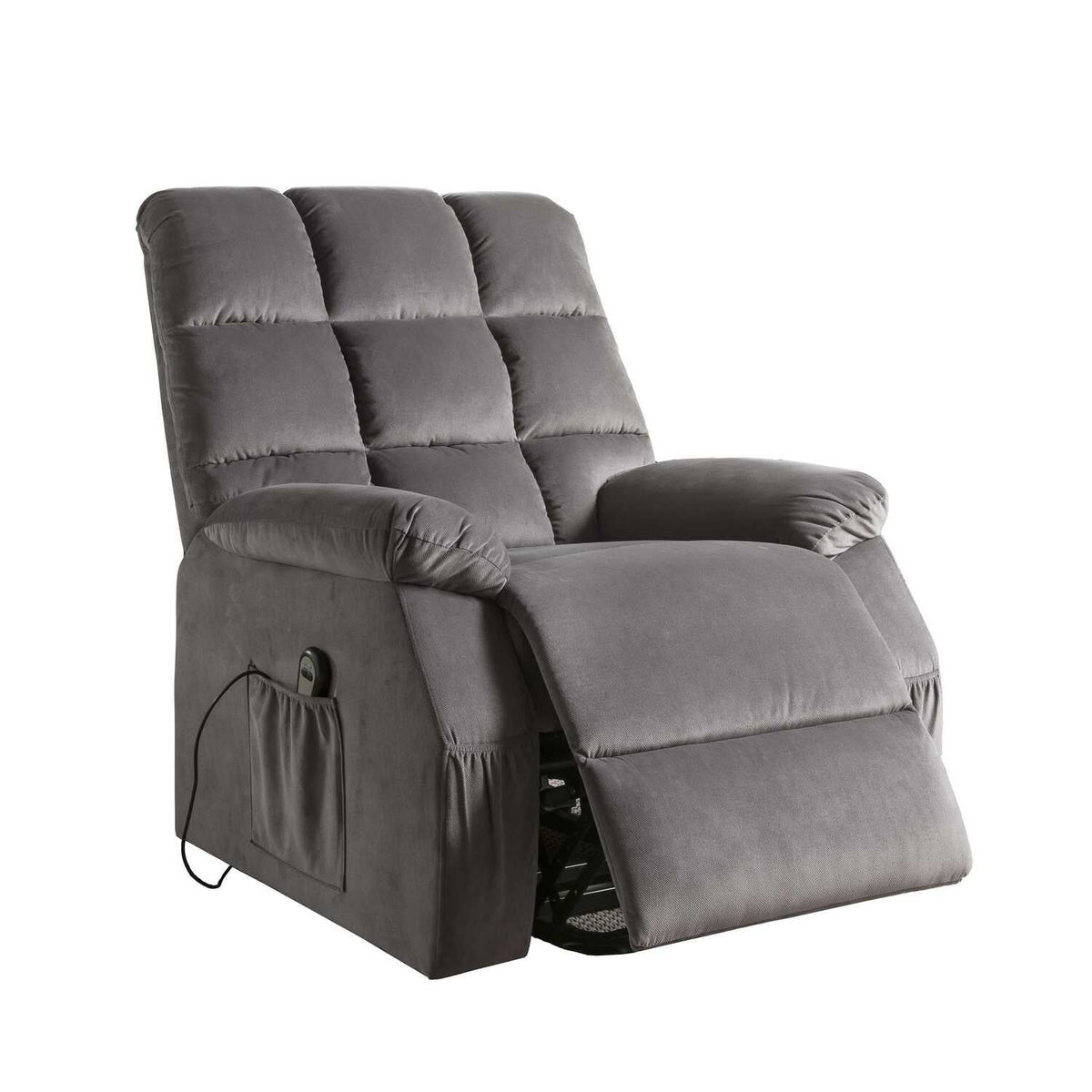 Gray Velvet Power Lift Recliner A976993