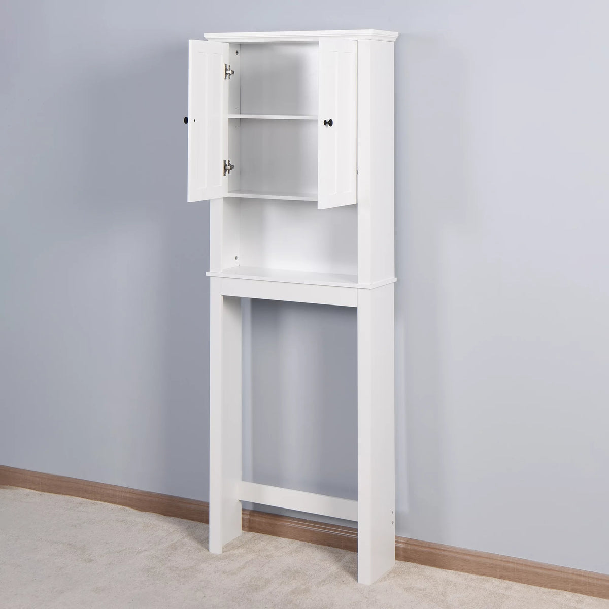 Wooden Over-The-Toilet Storage Cabinet with Adjustable Shelf X90277