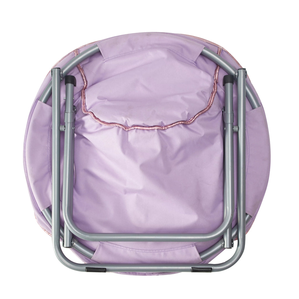 Purple Tie Dye Faux Fur Folding Chair N88672