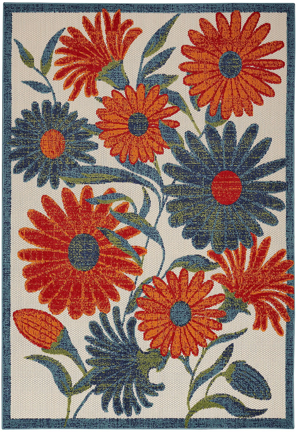 Ivory Multicolor 6' x 9' Area Rug N8612