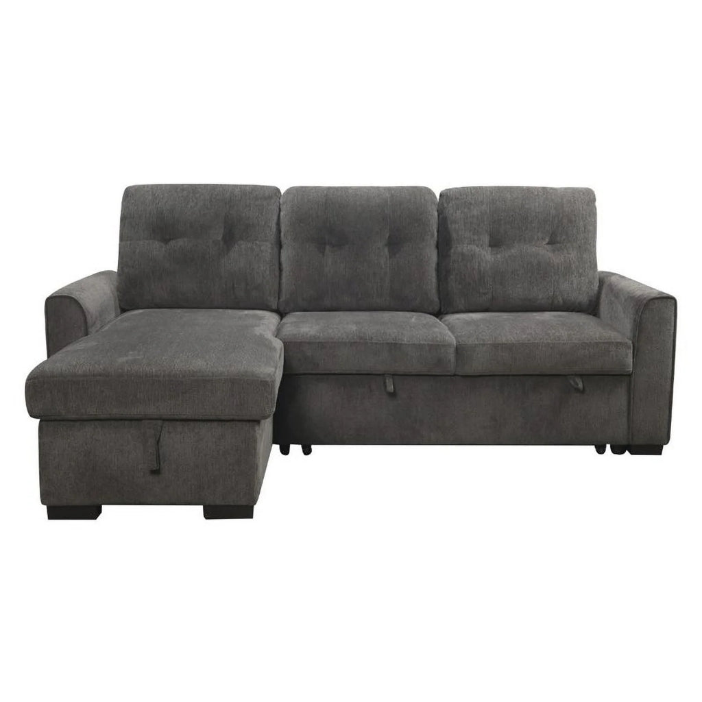Dark Gray Chenille Reversible Sectional Z710029