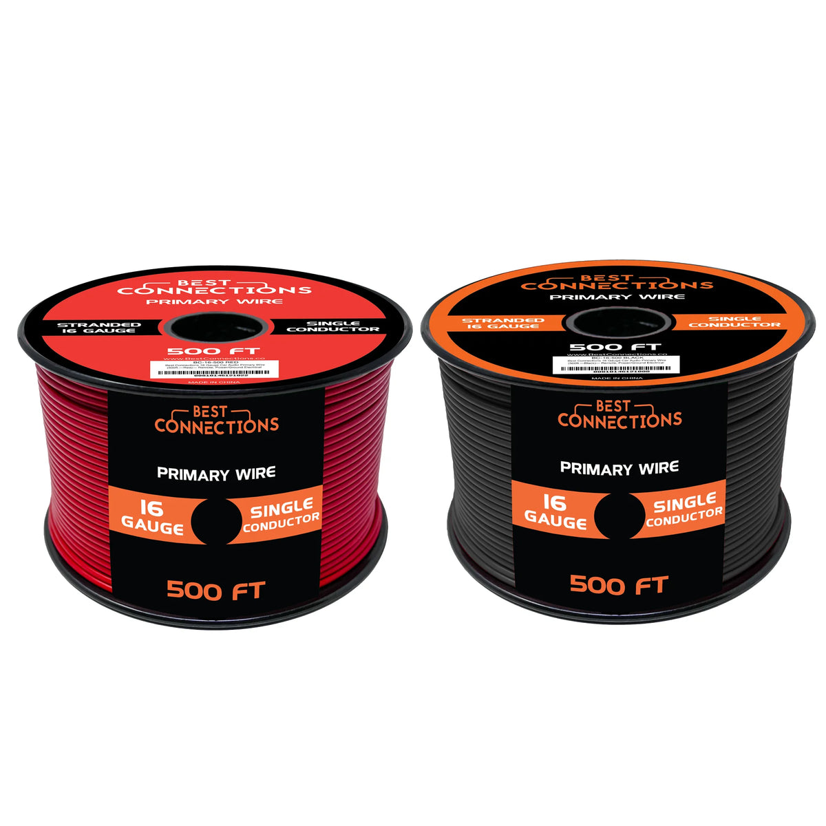16 Gauge Automotive Primary Wire Red & Black 500ft Each K77958