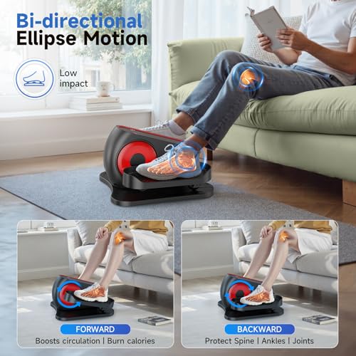 Under Desk Elliptical Exercise Machine with Remote Control I208