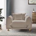 Teddy Fabric Upholstered Accent Chair with Metal Legs G345