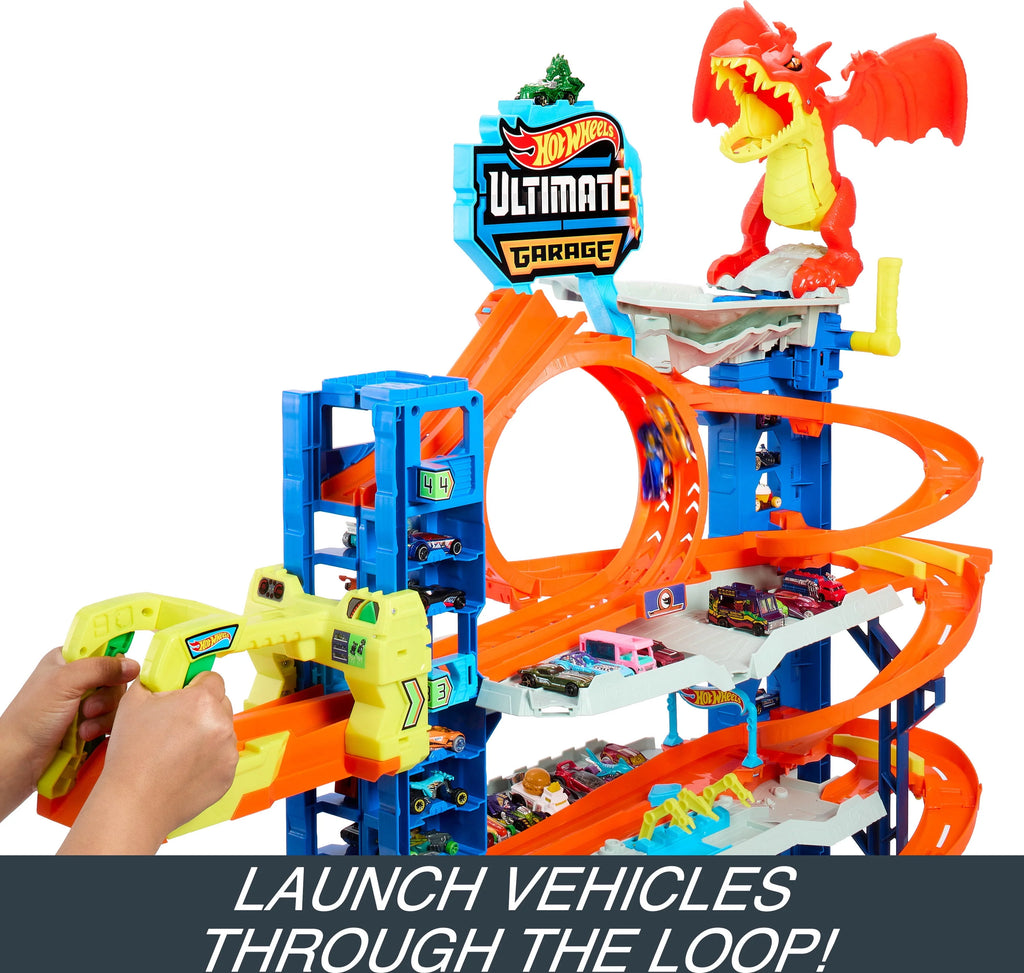 Toy Garage Playset with 2 Die-Cast Cars K85383