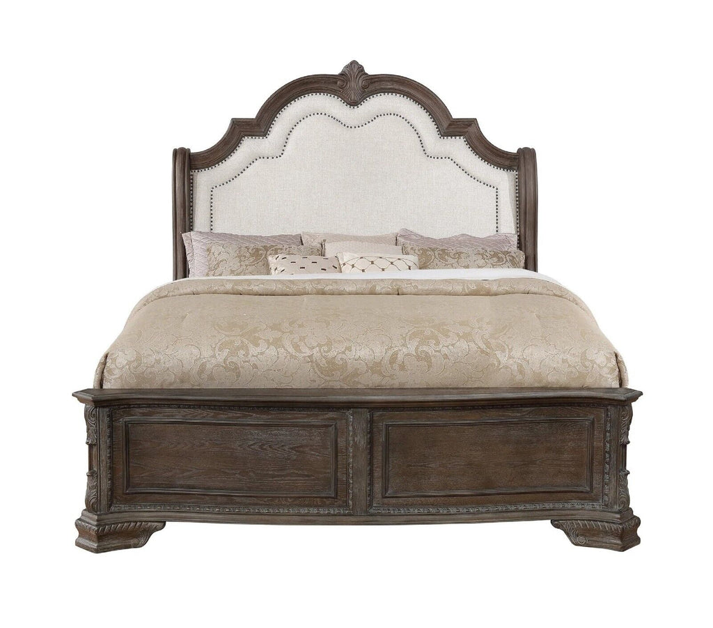 King Size 3Pc Bed Chest Nightstand Set O19647