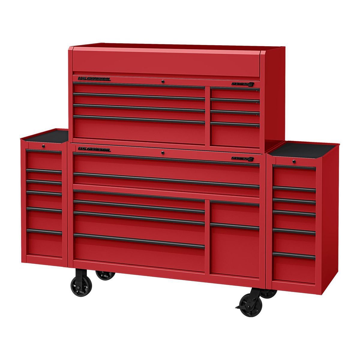 56 in. x 22 in. Red Roll Cab Q328