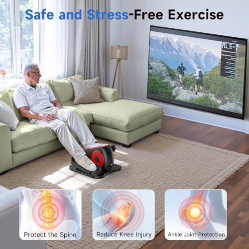 Under Desk Elliptical Exercise Machine with Remote Control I208