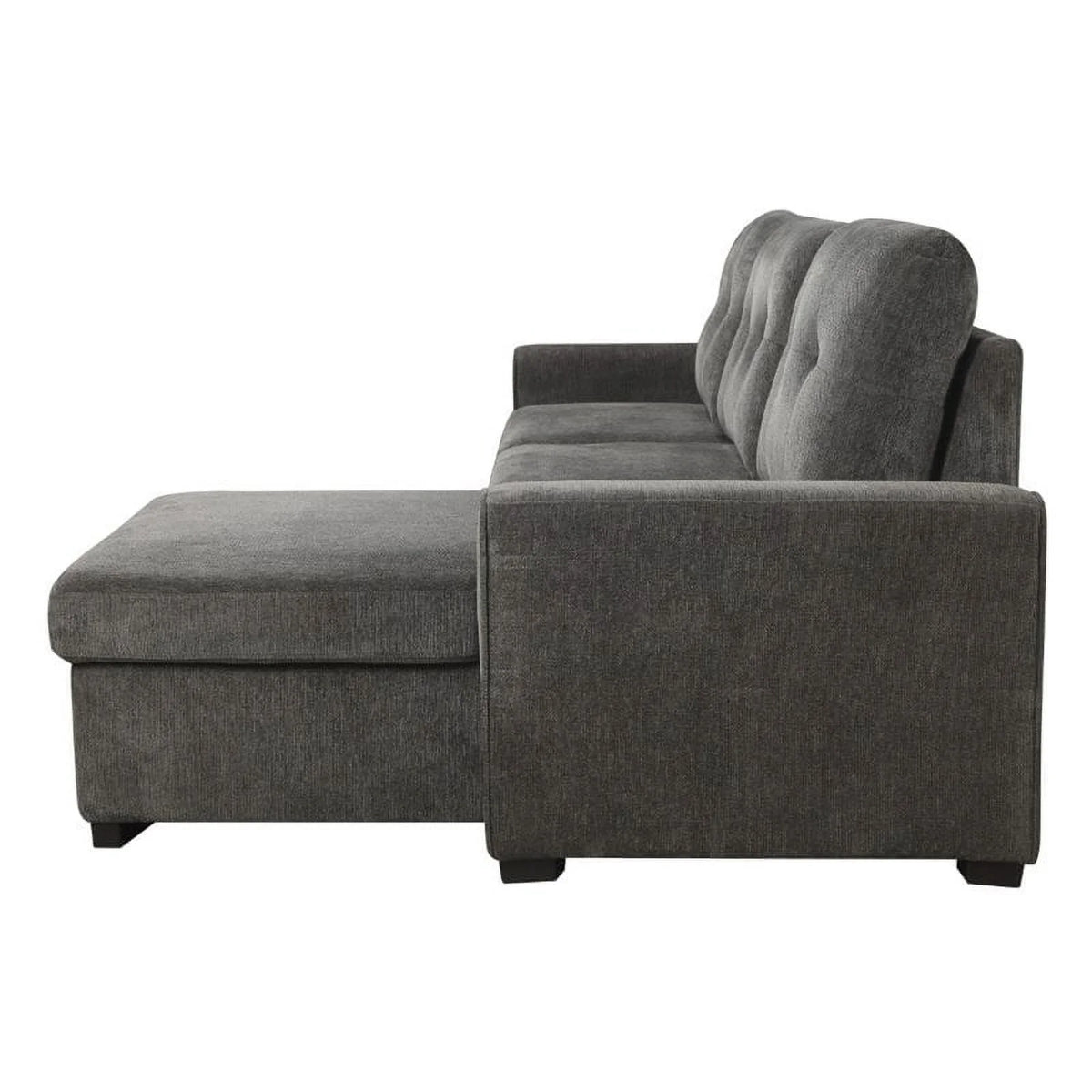 Dark Gray Chenille Reversible Sectional Z710029