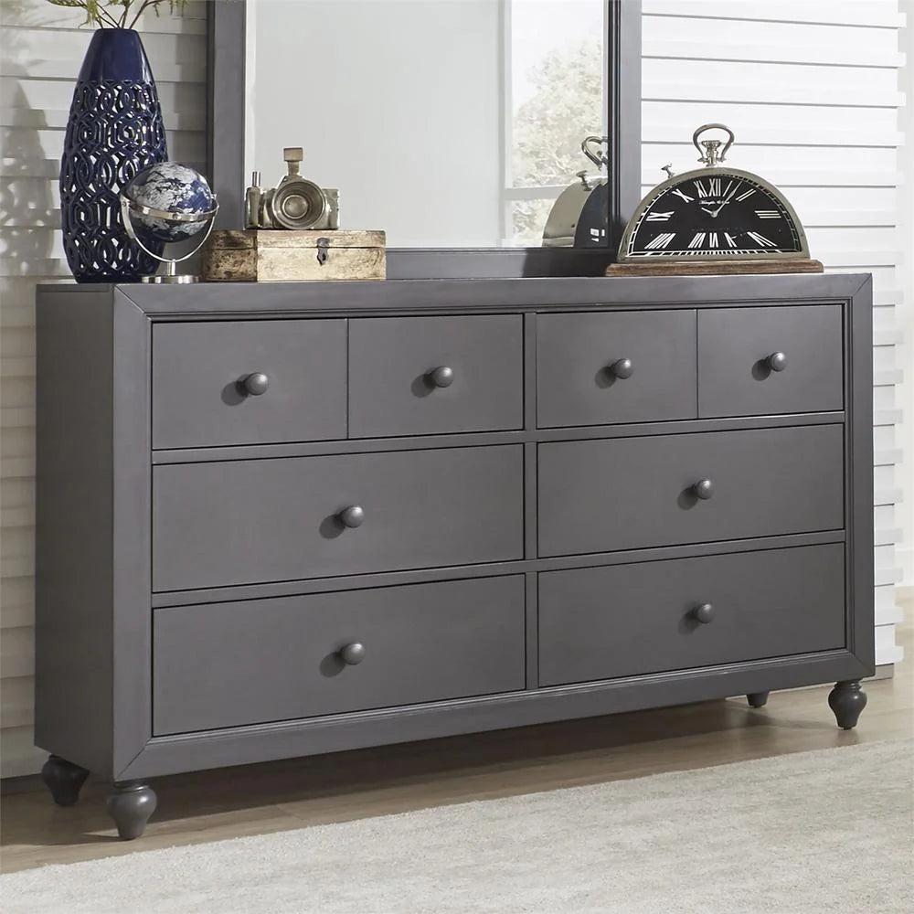 Dark Gray 6 Drawer Dresser R649326