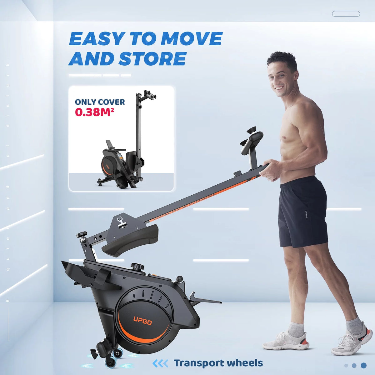Magnetic Rowing Machine 350lbs Weight Capacity 8 Level Resistance V5226