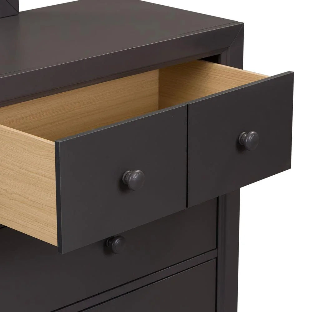 Dark Gray 6 Drawer Dresser R649326