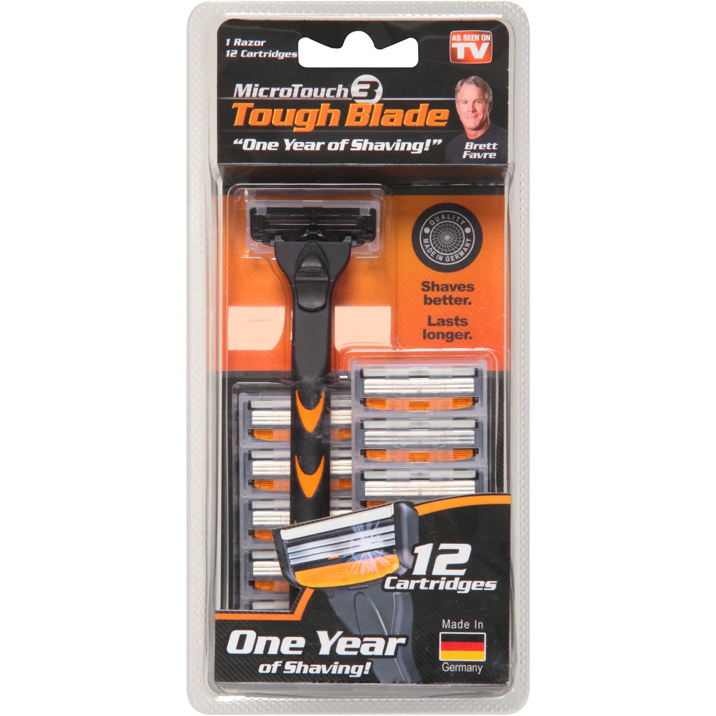 Tough Blade Razor with 12 Replacement Cartridges O4740