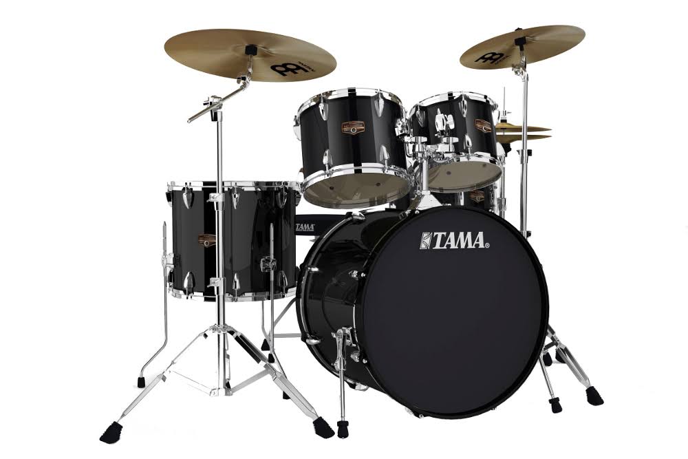 5-Piece Drum Set with Cymbals Hairline Black T43035
