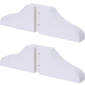 Wood Room Divider Stand 2PCS White L4808