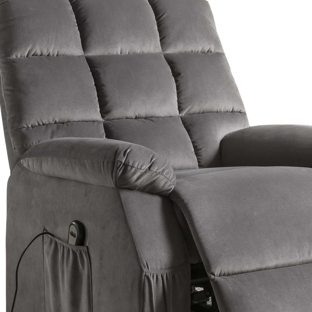 Gray Velvet Power Lift Recliner A976993