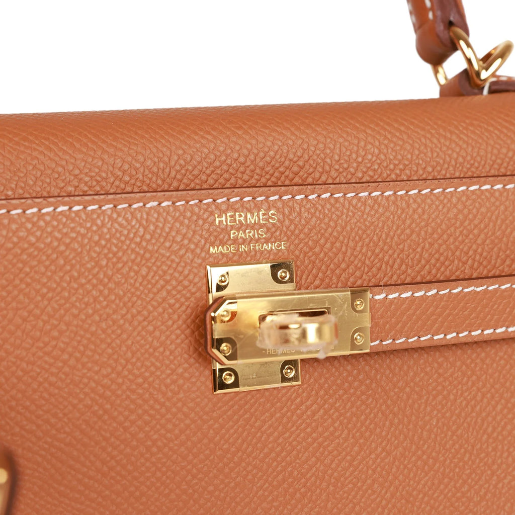 Gold Epsom Leather Handbag R8637